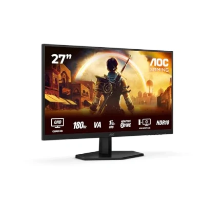 Imagen de AOC Gaming Q27G42XNE Monitor Quad HD de 27 Pulgadas, 180 Hz, 1 ms, FreeSync Prem., HDR10 (2560x1440, 2X HDMI 2.0, 1x DisplayPort 1.4) Negro