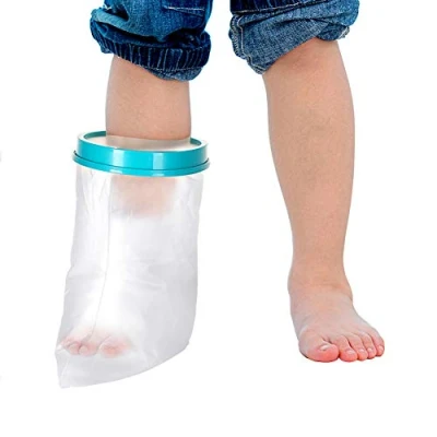 Imagen de Doact Niño Protectores de Escayola, Impermeable Protector Brazo Reutilizable Mantener El Vendaje Seco Proteger Los Pies Niños Heridas Quemaduras(Pies 31cm)