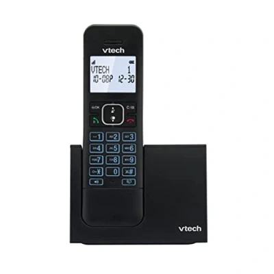 Imagen de VTech LS1000 Teléfono Inalámbrico Casa con Manos Libres, Fijo DECT, Doble Carga, Identificador de Llamada/Espera, Pantalla y Teclado Retroiluminados, Modo Eco, 50 Agenda Nombres Números