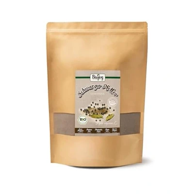 Imagen de Biojoy Pimienta negra molida Ecológica (1 kg), sin aditivos (Piper nigrum L.)