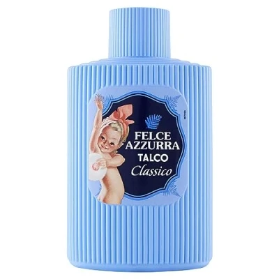 Imagen de Felce Azzurra Talco, Polvo Delicado Completamente Natural, Perfume Clásico Tarro, 200 gr