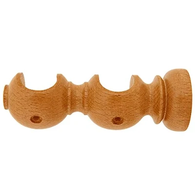 Imagen de RIEL CHYC 5430774 Soporte Madera Liso Abierto Doble 28x120 mm. Teca, Multicolor, X Large