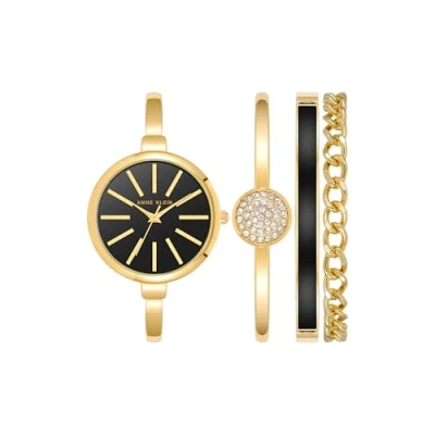 Imagen de ANNE KLEIN Reloj de pulsera y brazalete, Mujer, AK/1470GBST, Oro Negro