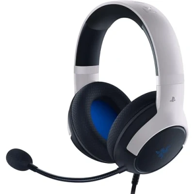 Imagen de Razer Kaira X Auriculares de juego con cable para PlayStation 5 + PC Mac Switch Móvil (controladores 50 mm, micrófono cardioide, control volumen) Negro y Blanco