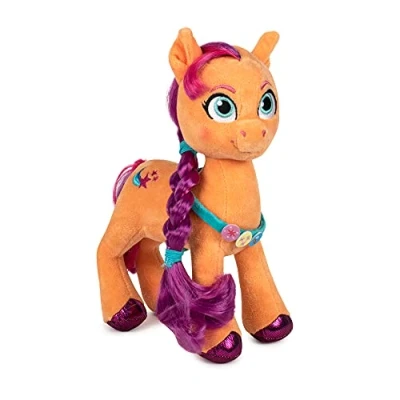 Imagen de Famosa Softies Peluche del Pony Sunny Starscout de la película My Little Pony: Una Generación, es Color Naranja con el Pelo Rosa y los Ojos Azules, Mide Unos 25 centímetros (760020961)
