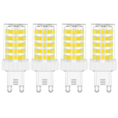 Imagen de Bombillas LED G9 de 10W Equivalente a 50W 100W Lampara Halógena Blanco Frío 6000K 800lm AC 220 240V, No Regulable, Sin Parpadeo, para Lámparas Araña, Techo y Pared, 4 Unidades