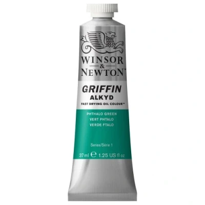 Imagen de Winsor &amp; Newton Griffin Alkyd Tubo óleo de secado rápido, 37 ml, Verde Ftalo