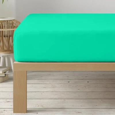 Imagen de Degrees home Collection Sábana Bajera 150 x 190 33 Ajustable Microfibra de poliéster cepillada Verde