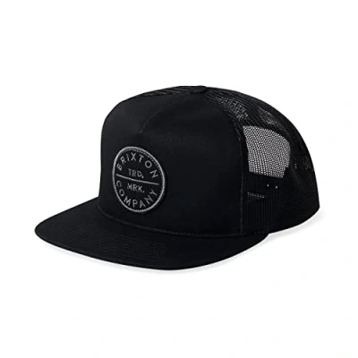 Imagen de BRIXTON Gorra de Malla Pledge MP Tapa, Negro/Negro, Taille Unique para Hombre