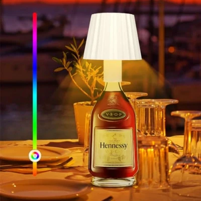 Imagen de Diealles Shine Lámpara De Botella, Lampara Mesa Inalambrica Control Tácti, IP44 Luz LED Recargable Para Botella Vino, Dormitorios Sala Estar Restaurante &amp; Bares(Blanco)