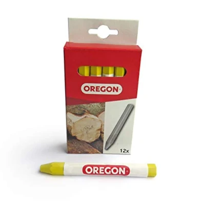 Imagen de Oregon Tiza de Color para Cualquier Superficie Amarillo, Lápiz Profesional Hexagonal, Cera Escribir sobre Madera, Metal, Piedra, Hormigón, Azulejos, Cerámica y Más (Pack of 12) (295363)