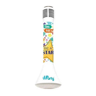 Imagen de Lexibook recargable, Mic210 Micrófono Karaoke Inalámbrico, Bluetooth, Sd, Luces Led Disco, Batería Recargab, color blanco (MIC210)