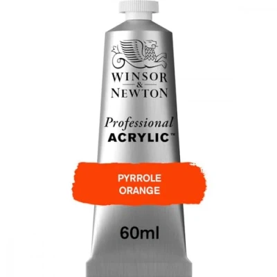 Imagen de Winsor &amp; Newton acrílico profesional Artist&#039;s tubo de pintura acrílica 60ml, color naranja pirrol