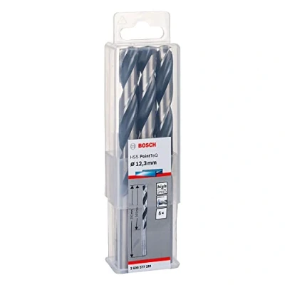 Imagen de Bosch Professional 5 brocas helicoidales HSS PointTeQ, para metal, 12.3 x 101 151 mm, accesorio de taladro