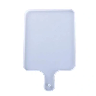 Imagen de Fleymu Encargarse Bandeja Moldes Resina Epoxi de Cristal Cuadrado Molde Almohadillas Grande Silicona Bricolaje Posavasos Reutilizable Herramientas Fabricación Posavaso Estantería Vino DIY