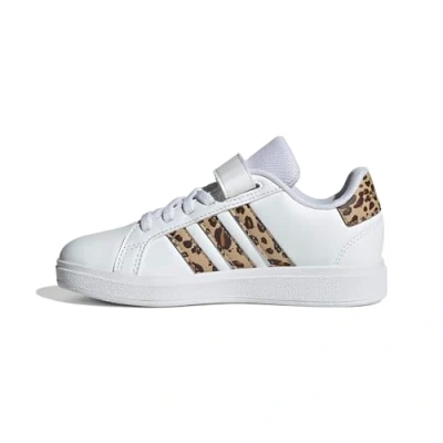 Imagen de adidas Grand Court 2.0 Shoes Children, Zapatos Bajos Que no Son de fútbol, FTWR White/Magic Beige/Matte Gold, 34 EU