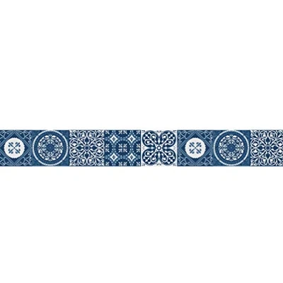 Imagen de Azulejos Cenefa adhesiva (15 x 300 cm), color azul