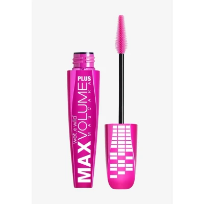 Imagen de Wet n Wild Max Volume Plus Mascara Máscara de Pestañas Volumen Negra Fórmula Enriquecida con Aceite Coco para Hidratar y Proteger las Amp&#039;d Black 1 Unidad