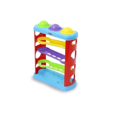Imagen de JAMARA Juego de Martillo Rolling Balls fomenta juguetonamente Las Habilidades motoras Finas, Pista Coloridas, 3 Bolas Colores, Hecho plástico Resistente, Multicolor, zzzz s (460585)