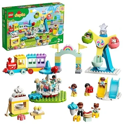 Imagen de LEGO 10956 Duplo Town Parque de Atracciones con Tren Juguete, Set Construcción para Niños +2 Años