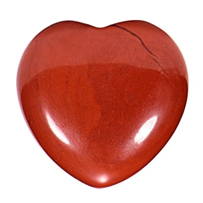 Imagen de Morella piedras preciosas gema Jaspe forma de corazón Ángel la Guarda protector 3 cm en una bolsa terciopelo