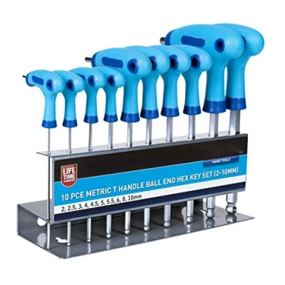 Imagen de Blue Spot Tools 12186 Juego de llaves hexagonales con mango en T métrico (2 10 mm)