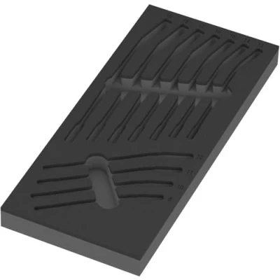 Imagen de Wera 9833 Depósito de espuma para juego llaves combinadas con carraca 6001 Joker Switch Set 1, sin herramientas, 172 x 30 392 mm