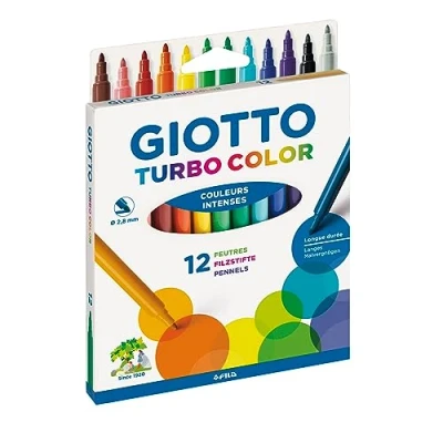 Imagen de GIOTTO Turbo Color Rotuladores, Multicolor, 12 Unidad (Paquete de 1) (Fila 0719 00)