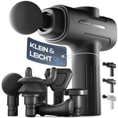 Imagen de HELDENWERK pistola de masaje con 6 cabezales y 3200 rpm, muscular conector USB C, dispositivo muscular, masaje,