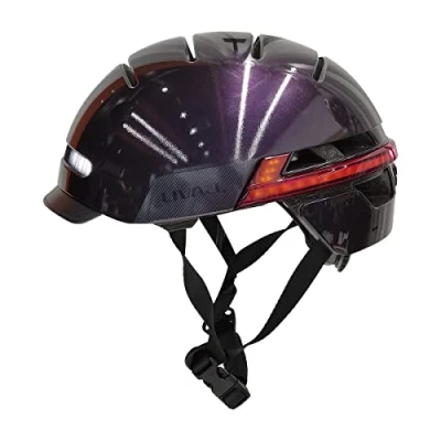 Imagen de Livall Casco Inteligente BH51MNEO de Bicicleta Urbano Luces Intermitentes y Sistema SOS Certificación CEConexión Bluetooth Navegación (L (57 61cms), Ultravioleta)