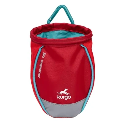 Imagen de Kurgo Go Stuff It, Bolsa de Chuches para Perros, Adiestramiento Manos Libres, Lavable a Máquina, Incluye Mosquetón, Rojo