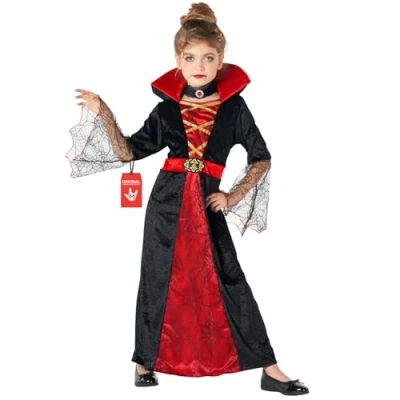 Imagen de Morph Disfraz Vampiresa Niña, Vampira Vampiro Niña Disfraz, Disfraces Vampiros Halloween Vampiresa, Talla S