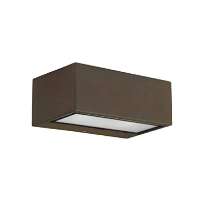 Imagen de Leds C4 Nemesis Aluminium Applique da esterno a 1 Luce Marrone IP54, E27