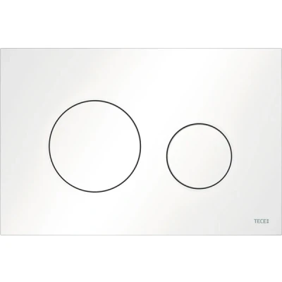 Imagen de TECE Teceloop 92409 Pulsador de inodoro (plástico, doble cantidad), color blanco mate