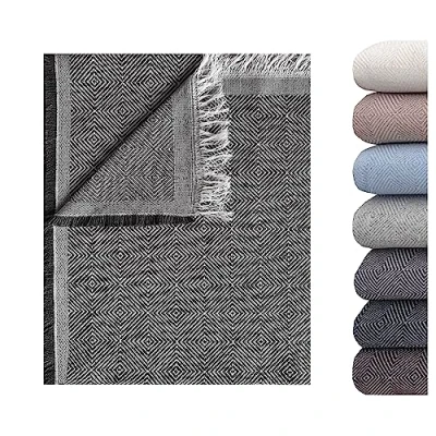 Imagen de GFD Colcha Multiusos OBI para Sofa y Cama, Cubre Sofa, Plaid Jarapas Sofas, Foulard Manta (Gris, 180 x 290)