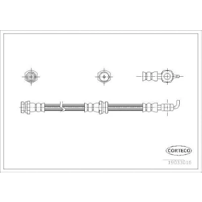 Imagen de CORTECO 19033016 Latiguillos de Freno Eje trasero 420 MAZDA: 626 V Hatchback