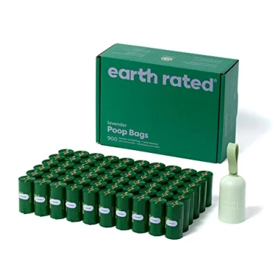 Imagen de Earth Rated Portabolsas para excremento de perro dispensador las bolsas usadas Se anexa a la correa del fácil acceso 1 y 900 con aroma lavanda