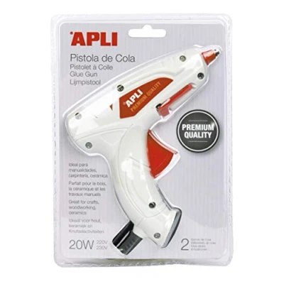 Imagen de APLI Pistola temofusible de cola 20w premium + 2 barras