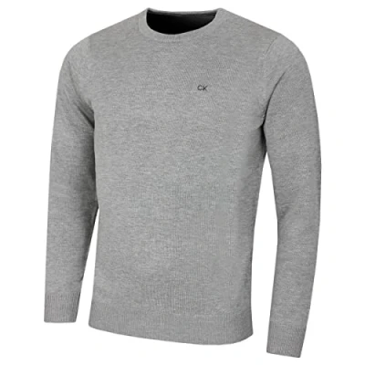 Imagen de Calvin Klein Hombre Crew Cuello Soft Algodón Suéter Gris Marl M