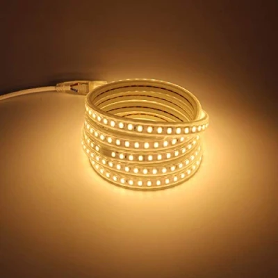Imagen de pcning 5730 Tira LED para Exterior 3M con Enchufe Directa 220V Sin Transformador 3000K Blanco Calido, 3 Metros Tiras Fita Luz IP67 Corte 1M Strip Light (Blanco 3)