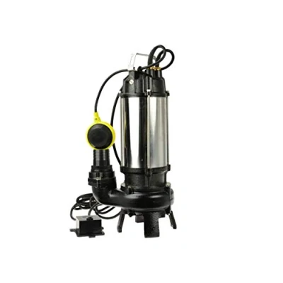 Imagen de Bomba de Aguas Sucias Sumergible con Trituradora y Flotador, Cuerpo en Níquel/Hierro Fundido Inmersión para Residuales 1500W, 23 000L/h, Altura Impulsiòn máx. 17,5m