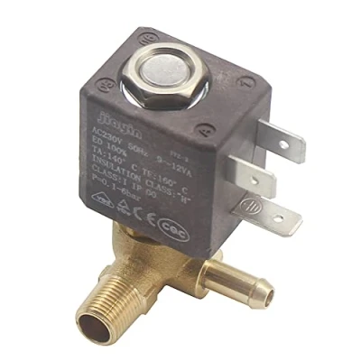 Imagen de JIAYIN JYZ 3 Normalmente cerrado N/C 2/3 vías AC 230V G1/8&#039;&#039; Generador de vapor latón Agua 2 posiciones Válvula solenoide (JYZ 4P)