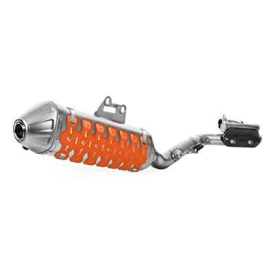 Imagen de POLISPORT 8484100002 ARMADILLO EXTREME protector de silenciador universal 30cm fabricado en acero inoxidable y elastómero ligero resistente a altas temperaturas e impactos color naranja