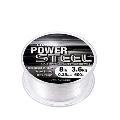 Imagen de Ultima Línea de Pesca Unisex E0070 Power Steel superfuerte monofilamento, Transparente, 0,25 mm, 3,6 kg