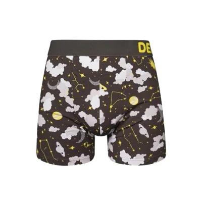 Imagen de Dedoles Calzoncillos Hombre y Chico Ropa Interior Algodón Boxer Muchos diseños Divertidos Dinosaurios Hockey Patos, Color: Negro, diseño: Cielo Estrellado (bóxers Ajustados), tamaño: L