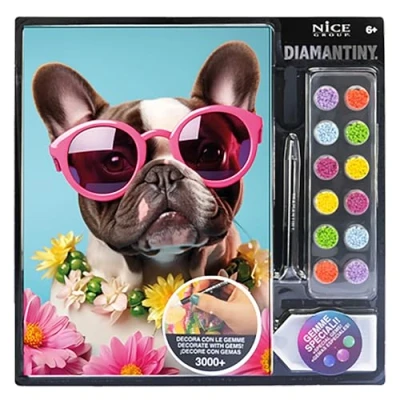 Imagen de DIAMANTINY Perro Carlino Pets Pinta con números, multicolor, A4, 96105