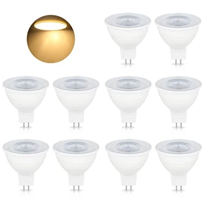 Imagen de COITROZR Bombillas LED MR16 GU5.3, 5W 500LM Regulable Spotlight AC 220 240V (Color : Warm White 3000K, Size 10 PCS)