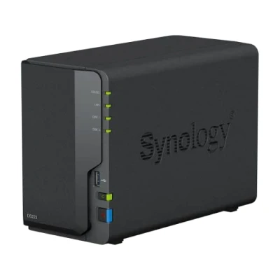 Imagen de Synology DS223 Estación de Disco NAS 2 bahías (Realtek RTD1619B Quad Core GB RAM, 1 Puerto LAN RJ 45, GbE, Paquete 8 TB con HAT3300 4T)