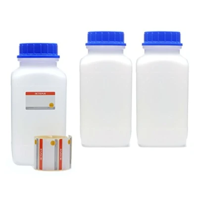 Imagen de Octopus 3X 2500 ml frascos de Boca Ancha con tapón Rosca, para Productos químicos, Frasco Laboratorio