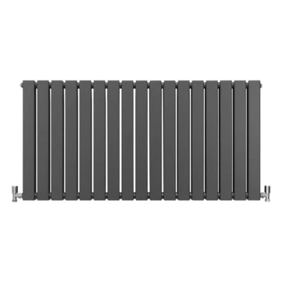 Imagen de Radiador Panel Plano Lujoso 600x1190mm 60x119cm Gris Antracita Calefacción Calefactor Vertical Horizontal Montaje Pared Cocina Salón Baño Cepillo Limpieza Kit Reparación GRATIS Garantía 15 Años